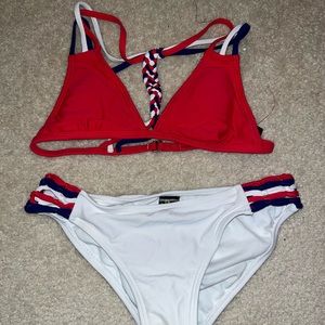 Red, White, and Blue Bikini Set Size Small